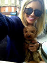 Celebrity photos: The Saturdays’ Mollie King loves her pet pooch Alfie so much that he even goes out for brunch with her. So cute. Copyright [Mollie King]