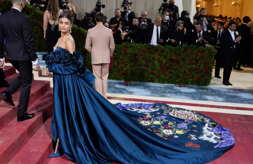 Taylor Hill at the 2022 Met Gala credit:Bang Showbiz