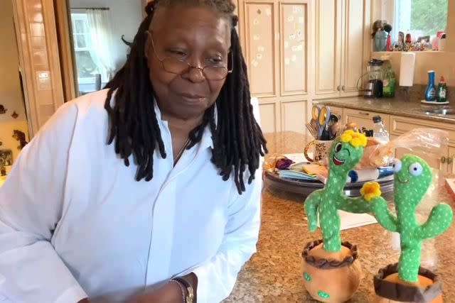 <p>Whoopi Goldberg/Instagram</p> Whoopi Goldberg terrorized by talking cactuses