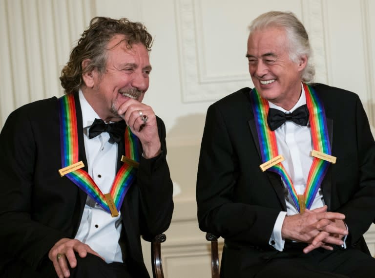 Led Zeppelin's Jimmy Page (R) and Robert Plant, pictured in 2012, had access to material from the band Spirit, but a jury said there was no proof they had committed plagiarism