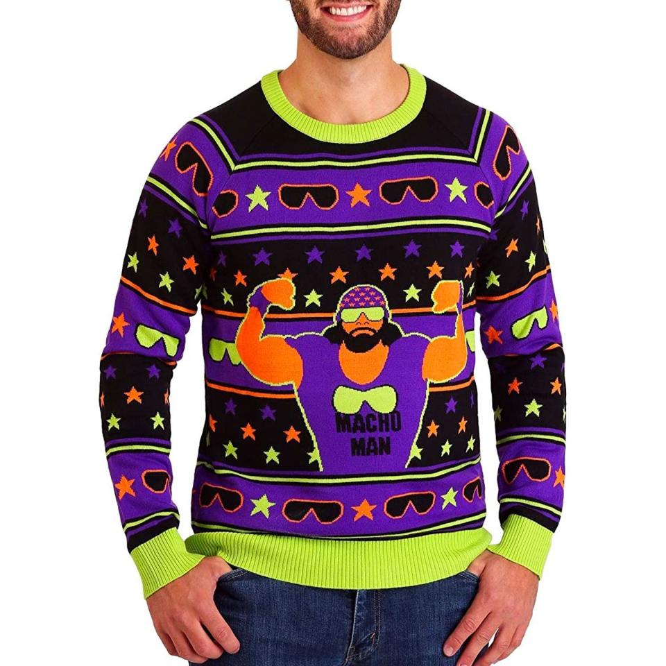 6) WWE Macho Man Ugly Christmas Sweater