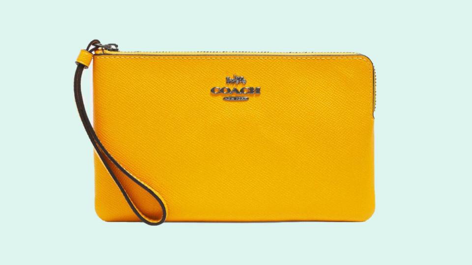 This sleek leather wristlet comes in a rainbow of color options—and it's less than $30!
