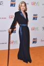 <p>Before being honored at the 26th Annual Race to Erase MS Gala, Blair walked the record carpet in another chic Christian Siriano look — this time, a cropped tuxedo pantsuit with navy satin lapels.</p>