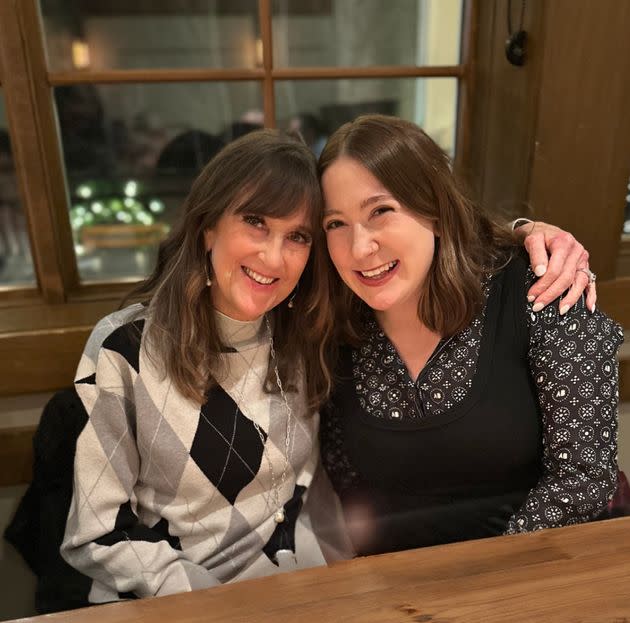 The author and her daughter, Liza, celebrating being together.