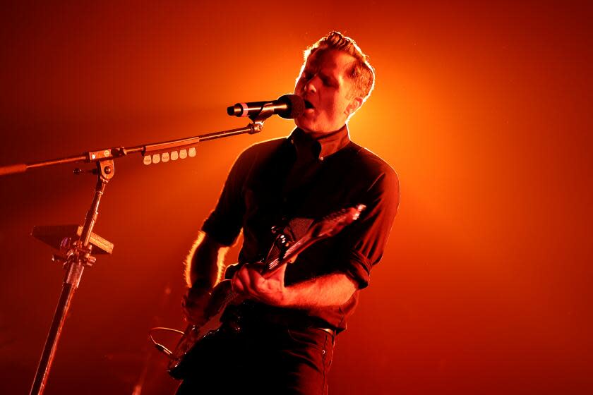 ALBANY, NEW YORK - MAY 03: Ben Gibbard of The Postal Service performs at MVP Arena on May 03, 2024 in Albany, New York. (Photo by Mike Lawrie/Getty Images)