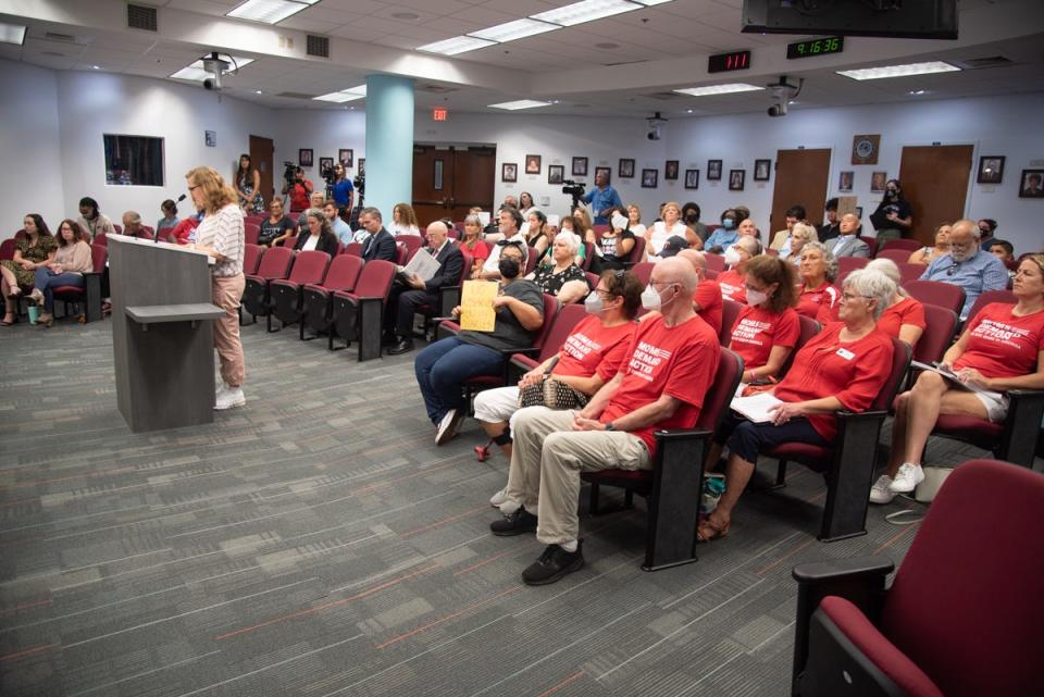 Manatee County proclaimed Tuesday as "Victory for Life Day" in front of a packed audience filled with women and men itching to express their opinions on reproductive rights and other hot-button issues like gun control.