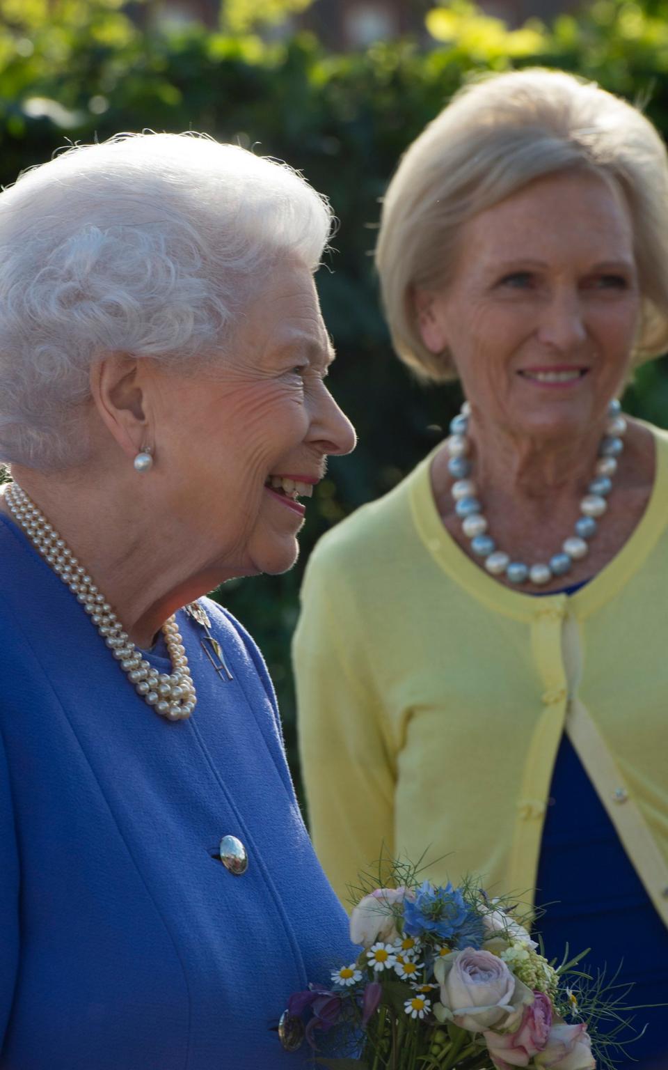 Queen visits the Chelsea Flower Show where she met Mary Berry - Credit: JULIAN SIMMONDS