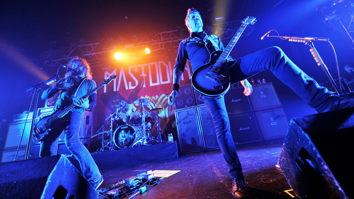  Mastodon performing onstage in 2012 . 