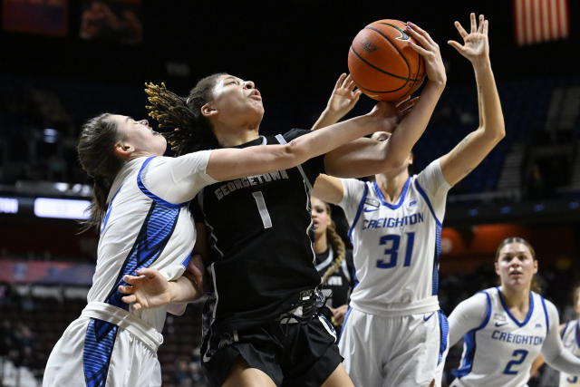 Georgetown upsets No. 21 Creighton 55-46 and will face No. 9 UConn