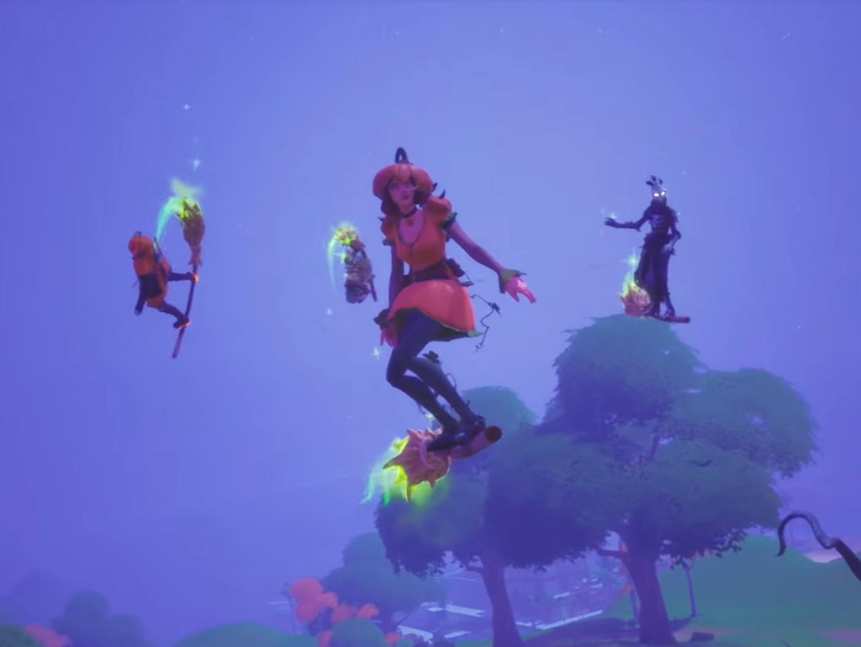 The Witches’ broom in Fortnitemares 2020: Midas’ Revenge (Epic Games)