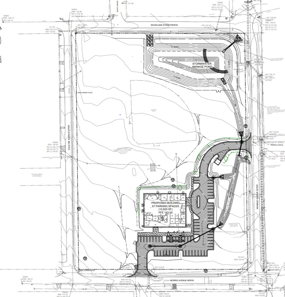 First Baptist Church Cantonment's latest set of site plans for their worship facility project, filed with Escambia County on April 22.