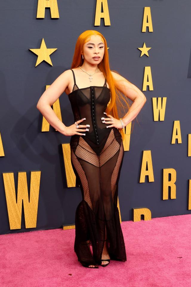 Ice Spice Looked Incredible in a Sheer Corset Dress on the BET Awards Red  Carpet