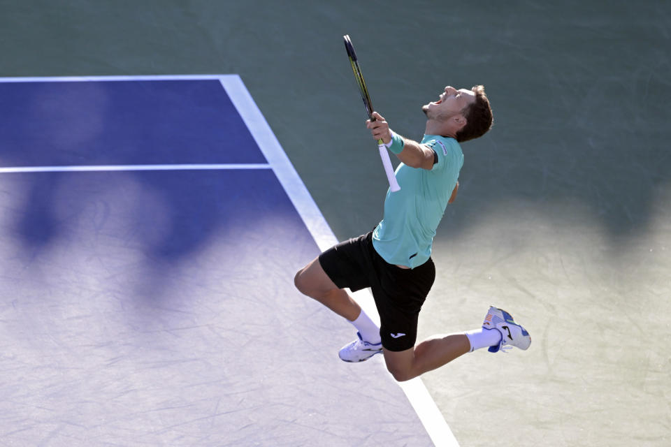 Carreño celebrando su victoria en el Masters 1000 de Montreal. (Foto: Jeff Chevrier / Icon Sportswire / Getty Images).