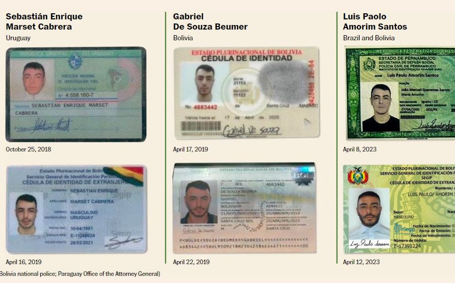Sebastián Marset used fake passports from numerous South American countries