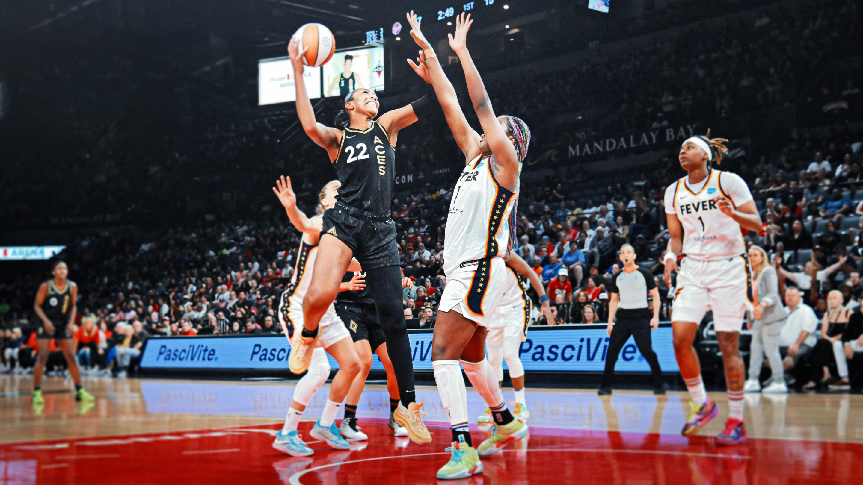 The Las Vegas Aces, led by A'ja Wilson, built a super-team through the draft, much like the Indiana Fever hope to do. (Photo by Ethan Miller/Getty Images)