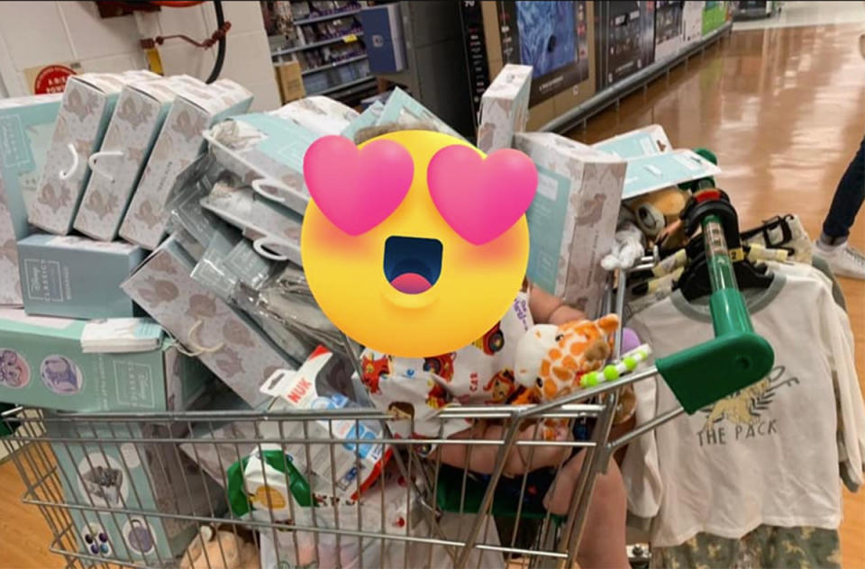 Mums have been stocking up their trolleys. Photo: Facebook