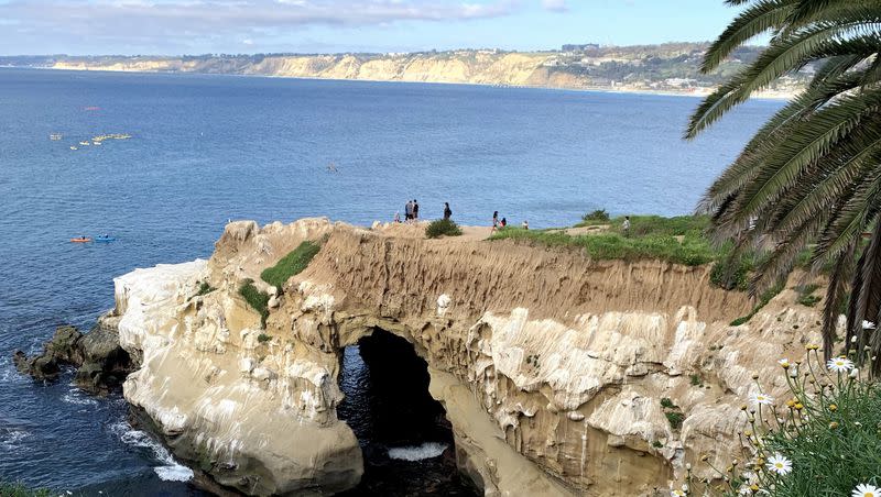 San Diego’s La Jolla Beach is a great stop to see the juxtaposition of staggering cliffs against blue water like on this day on Nov. 12, 2022.