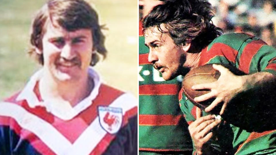 Robert 'Rocky' Laurie, pictured here playing for Eastern Suburbs and South Sydney.