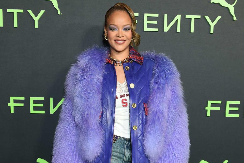 <p>Gilbert Flores/WWD via Getty</p> Rihanna at the Fenty x Puma Creeper Phatty Launch Party 