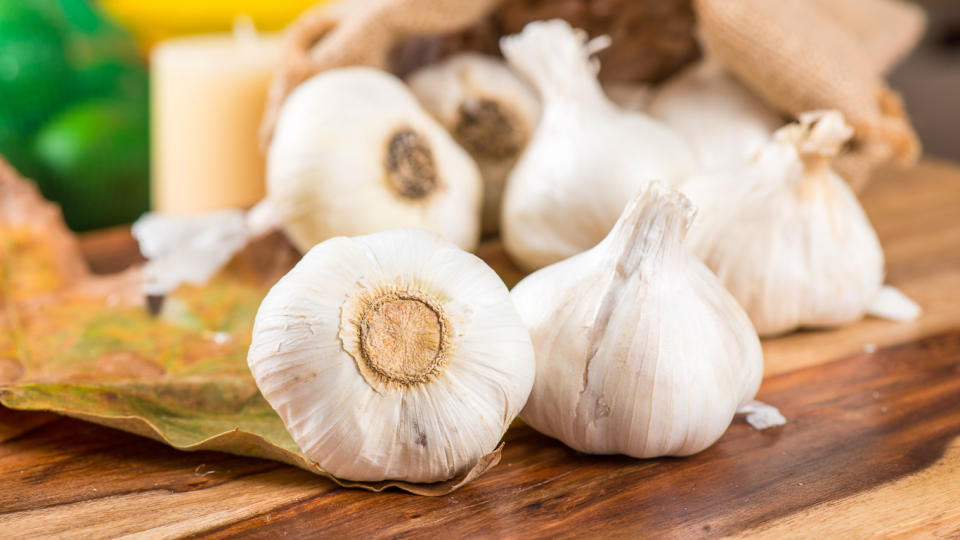 <p>Garlic isn’t as crucial to your meal as onion, but it’s still found its way into many Christmas dinner recipes. Rub it on a roast or put some in the cavity of your bird, and by all means use a hint of it in your gravy. Some of your appetizer recipes will probably call for garlic, as well.</p> <p><strong>Cost</strong>: $1.48 (3 bulbs)</p>