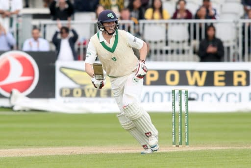 Kevin O'Brien became Ireland first ever Test centurion during the inaugural Test against Pakistan