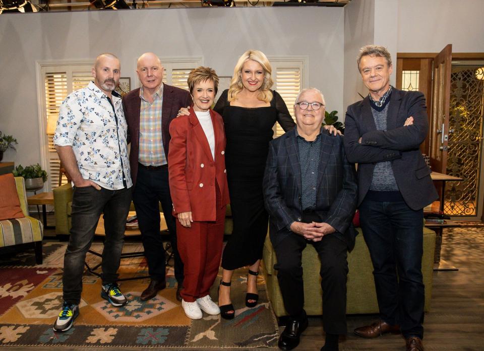 ryan moloney, alan fletcher, jackie woodburne, angela bishop, ian smith, stefan dennis, neighbours, finale event