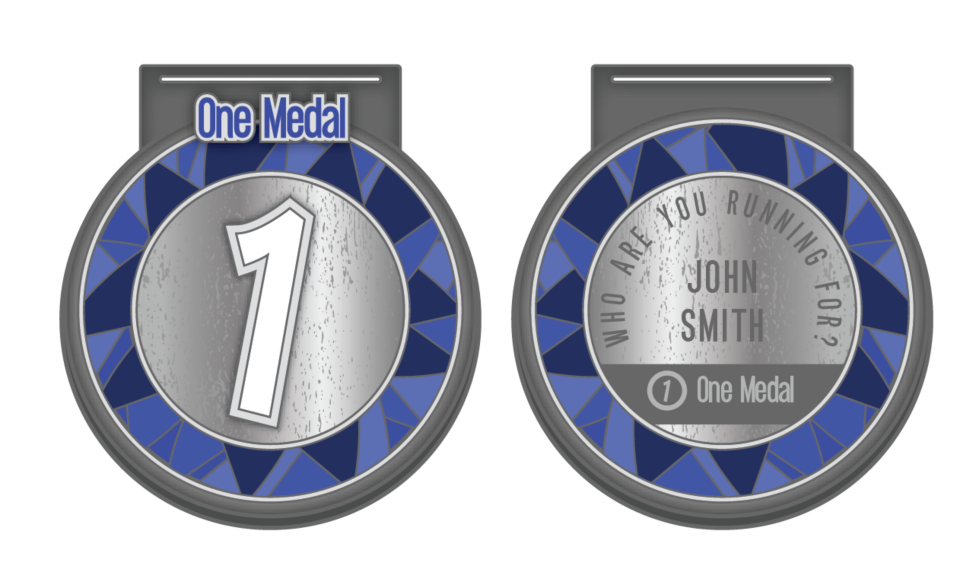 One Medal is a not-for-profit, faith-based organization founded on the principle of runners dedicating their efforts to a person or cause that is unique and important to them, earning a medal for their honoree, a T-shirt, a certificate of honor.