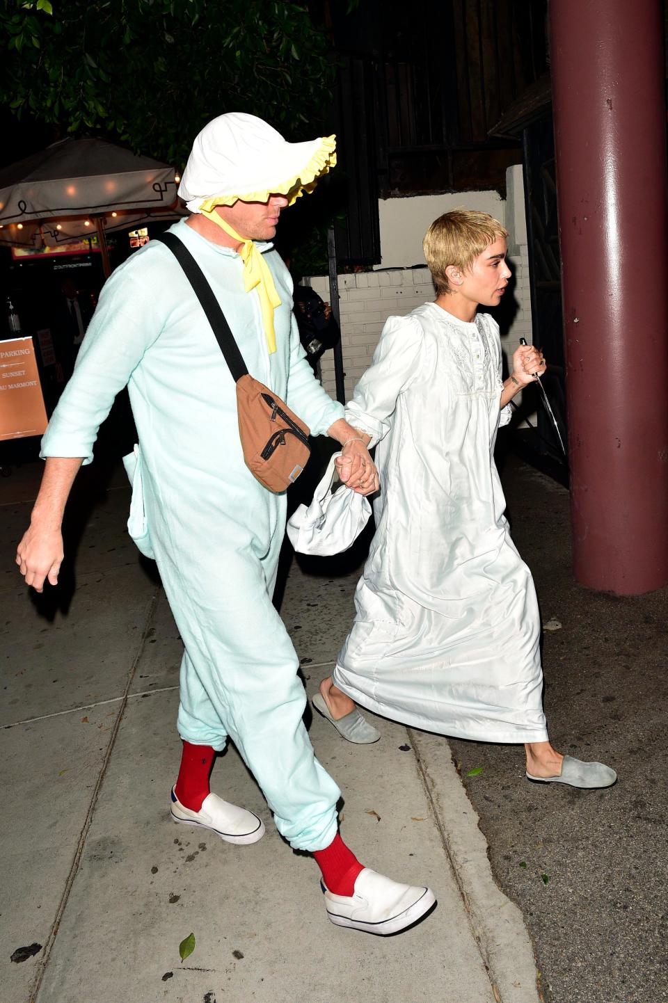 Channing Tatum and Zoe Kravitz in costume