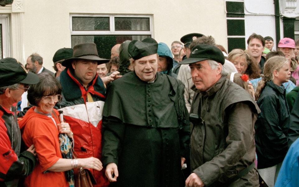 Man of the cloth: Marlon Brando on set in rural Ireland in 1995 - Duncan Raban/Getty