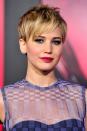 <p>Blonde highlights softened Jennifer Lawrence's pixie crop. </p>