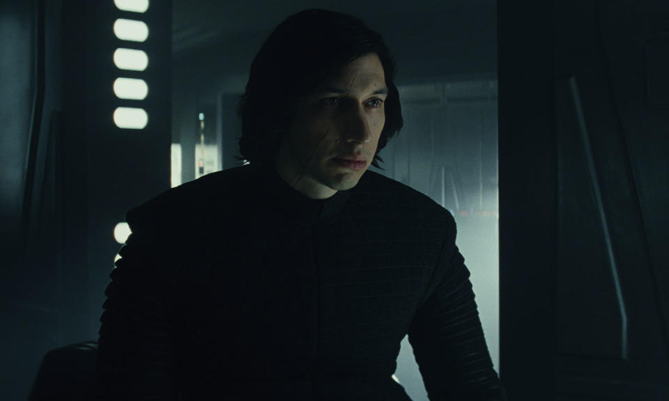 Adam Driver as Kylo Ren in <i>The Last Jedi</i> (Disney)