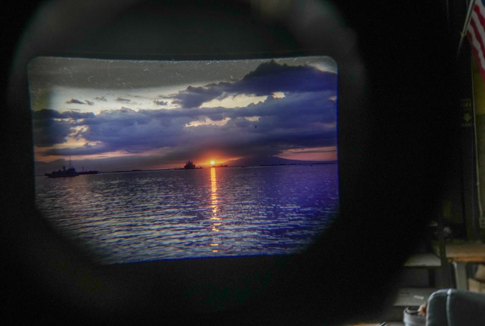 In the box with the Purple Heart, Jim Martel also found a box of slides taken by Joseph J. Costa while he was stationed at Manila Bay, in the Philippines (pictured), as a medic.