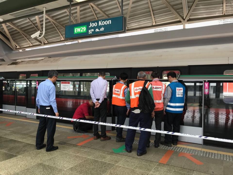 Joo Koon MRT Station after train collision