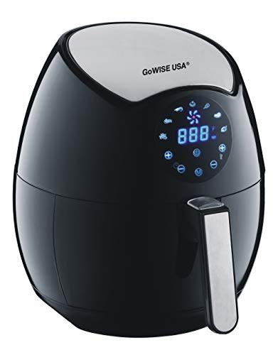 GoWISE USA 3.7-Quart 7-in-1 Programmable Air Fryer + 100 Recipes for your Air Fryer Book, GW22621