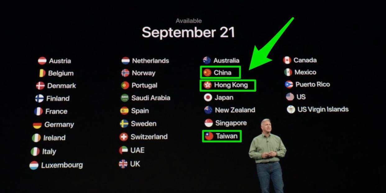 apple event china taiwan hong kong