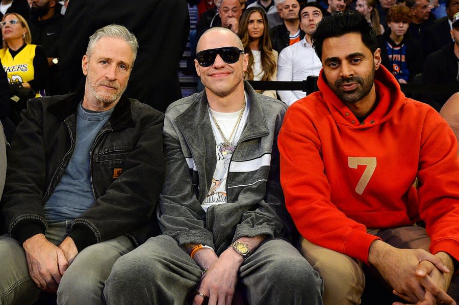 Pete Davidson Shaved Head Jon Stewart Hasan Minhaj