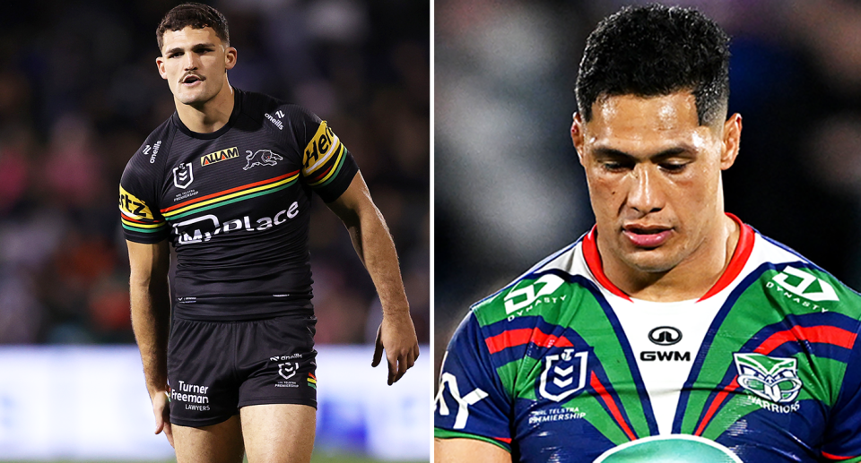 Nathan Cleary and Roger Tuivasa-Sheck are the two latest high profile players to face a stint on the sidelines after picking up hamstring injuries. Image: Getty