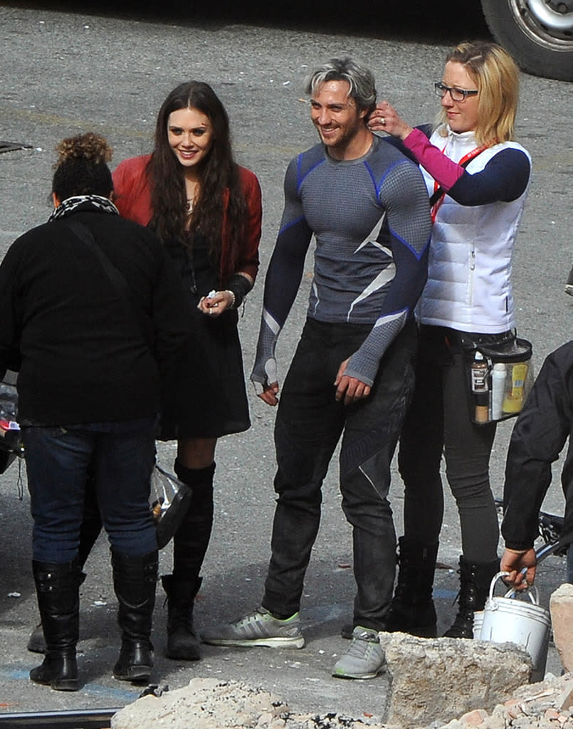 Elizabeth Olsen and Aaron Taylor-Johnson in ‘Avengers: Age of Ultron’