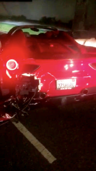 Multi-millionaire rapper P Diddy's son King Combs limped away from this smash that left his £330,000 Ferrari F8 Tributo a complete write-off. The crash took place on Rodeo Drive and Sunset Boulevard in Los Angeles, USA, after a Tesla slammed into Combs' V8 Ferrari, totaling both cars. A videographer, who asked to remain anonymous, said: "I was in my bed when I heard all the noise and I ran outside." According to TMZ, the driver of the Tesla was reportedly arrested for a DUI following the crash.
