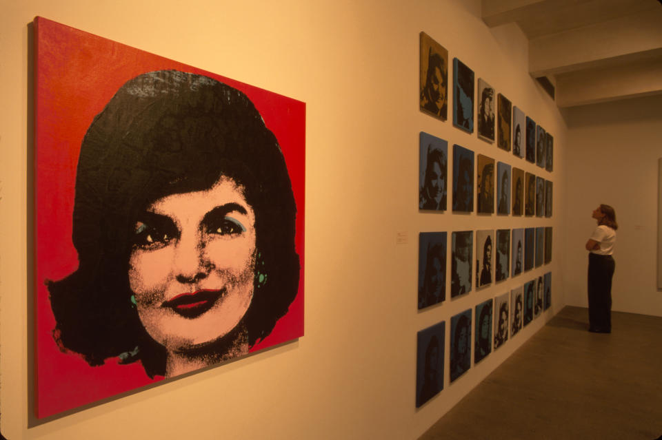 A picture of Jackie Kennedy by Andy Warhol