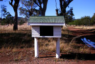 <p>An old, traditionally shaped Australian rural mailbox is seen in the outskirts of Gunnedah township, northwest of Sydney, Australia. (Photo: David Gray/Reuters) </p>