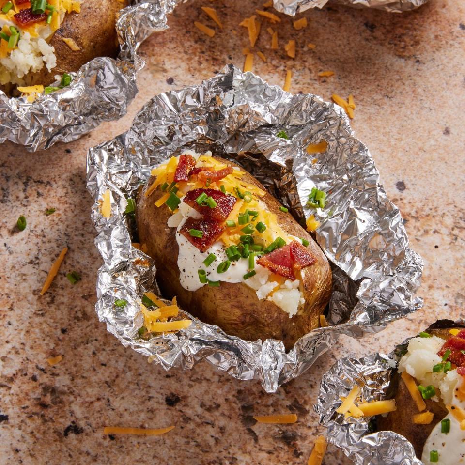 Grilled Baked Potatoes