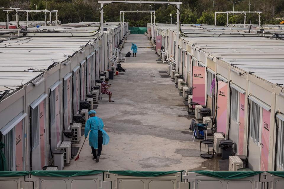 isolation trailers for covid patients in hong kong