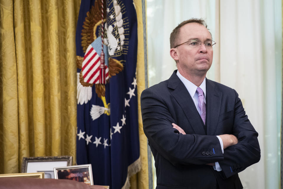 Acting White House Chief of Staff Mick Mulvaney in the Oval Office of the White House on December 19, 2019 in Washington, DC.  (Photo: Drew Angerer/Getty Images)