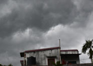 Dark clouds due to cyclone Amphan. India Meteorological Department (IMD) said cyclone Amphan will landfall in between Digha (West Bengal) and Hatiya Islands (Bangladesh) near Sundarbans, located about 520 km south of Paradip (Odisha). (Photo by Sudipta Das/Pacific Press/LightRocket via Getty Images)