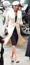 <p>Meanwhile, <a href="https://www.cosmopolitan.com/style-beauty/fashion/a19408867/meghan-markle-white-beret/" rel="nofollow noopener" target="_blank" data-ylk="slk:Meghan wore an Amanda Wakeley coat and a matching hat;elm:context_link;itc:0;sec:content-canvas" class="link ">Meghan wore an Amanda Wakeley coat and a matching hat</a> in 2018. </p>