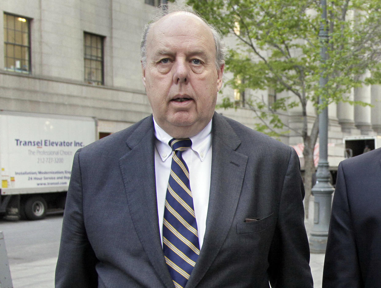 John Dowd, who had been President Trump’s lead lawyer in the Russia investigation, has left the legal team. Dowd says he “loves the president” and wishes him well. (Photo: Richard Drew/AP)