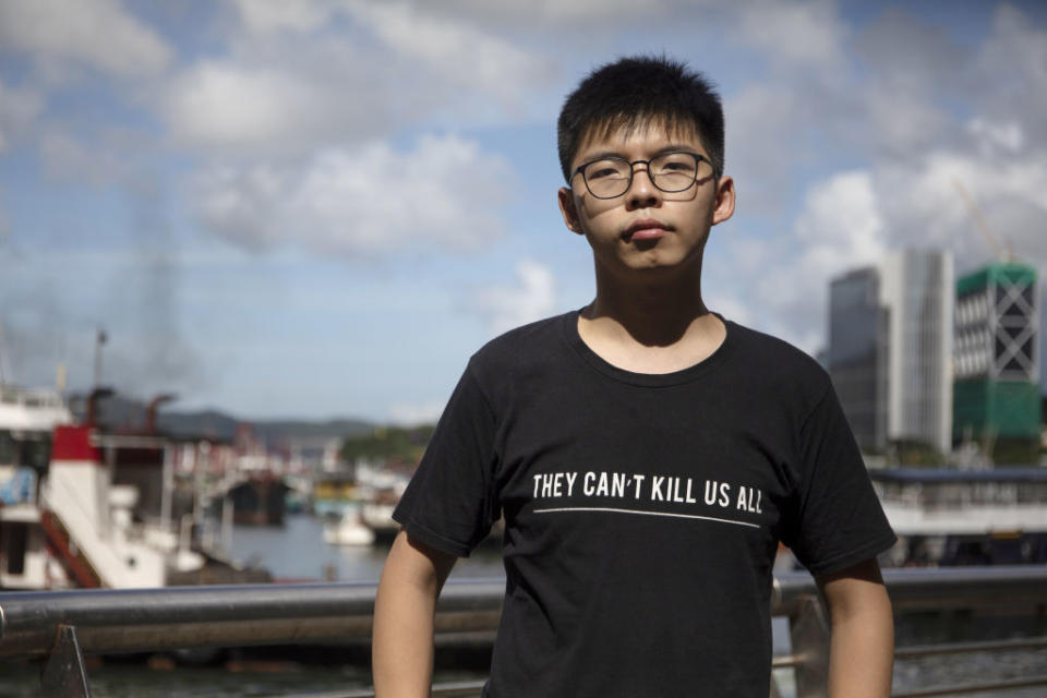 Activist Joshua Wong poses for a photograph in Hong Kong on July 6, 2020. | Paul Yeung—Bloomberg/Getty Images