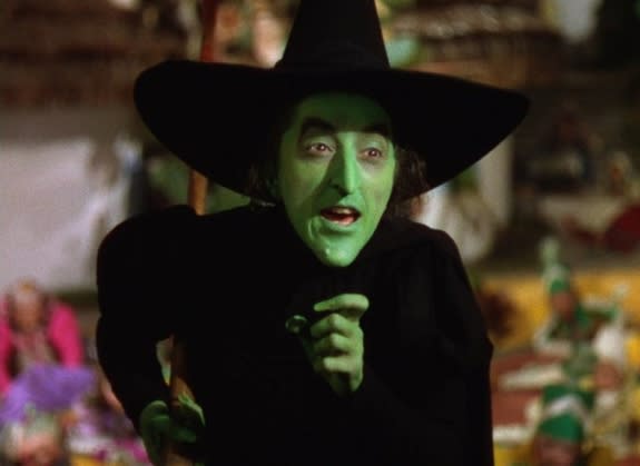 Margaret Hamilton as the Wicked Witch of the West in "The Wizard of Oz" (1939).