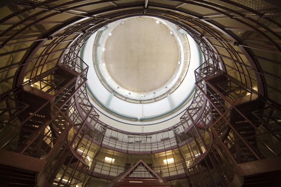 The main dome inside the Kingston Penitentiary is seen in Kingston, Ontario October 11, 2013. Cell blocks branch off from this main structure in the centre of the prison. British North America's first penitentiary, the "Kingston Pen" as it is known, is now closed. Situated on prime real estate on the shore of Lake Ontario, its fate is unknown despite being designated as a National Historic Site. Public tours are currently being held to raise money for the United Way. The prison was once home to Canada's most famous criminals including Canadian serial killers Clifford Olson and Paul Bernardo. REUTERS/Fred Thornhill (CANADA - Tags: CRIME LAW SOCIETY)